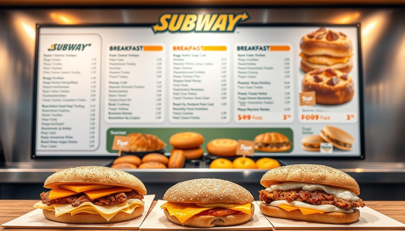subway breakfast menu