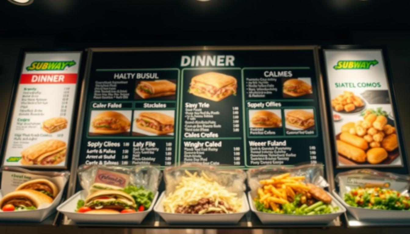 subway dinner menu